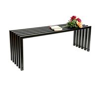 DanDiBo 96205 Banc de jardin en métal massif résistant aux intempéries Noir 120 cm