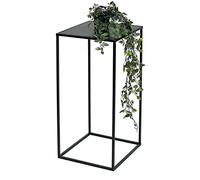 DanDiBo 96312 Tabouret à fleurs carré en métal noir 60 à 50 cm - Support de fleurs moderne - 60 cm