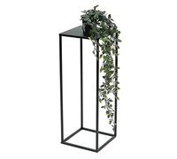 DanDiBo 96315 Tabouret à fleurs carré en métal noir 50 à 70 cm - Table d'appoint - Colonne de fleurs moderne - 60 cm
