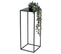 DanDiBo 96315 Tabouret à fleurs carré en métal noir - 50 à 70 cm - Table d'appoint - Colonne de fleurs moderne - 70 cm