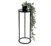 DanDiBo 96316 Support à fleurs en métal, noir, rond, 50-70 cm, table d'appoint, colonne de fleurs moderne, support pour plantes (50 cm)
