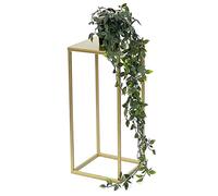 DanDiBo 96406 Tabouret à fleurs carré en métal doré 82-42 cm Support de fleurs Table d'appoint Colonne de fleurs moderne Support pour plantes (S : 42 cm)