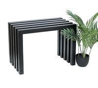 DanDiBo 96446 Tabouret moderne en métal noir résistant aux intempéries 60 cm