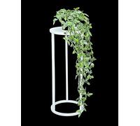 DanDiBo 96483 Tabouret à fleurs rond en métal blanc - Table d'appoint - Colonne de fleurs moderne - 50 cm