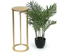 DanDiBo 96510 Tabouret à fleurs rond en métal doré - Table d'appoint - Colonne de fleurs moderne - 50 cm