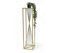 DanDiBo 96567 Tabouret à fleurs carré en métal doré 100 cm - Design moderne