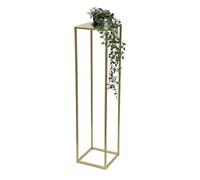 DanDiBo 96570 Tabouret à fleurs carré en métal doré 100 cm Table d'appoint moderne pour plantes