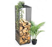DanDiBo 96609 Étagère à bois de cheminée en métal noir