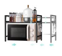 DanDiBo 96613 Étagère à micro-ondes réglable à 2 niveaux 40-64 cm