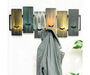 DanDiBo 96629 Porte-manteau mural moderne en métal avec 12 crochets Noir