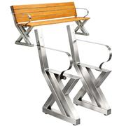 DanDiBo 96681 Lot de 2 supports de banc avec dossier en acier inoxydable - Pour banc de jardin - Robuste et stable