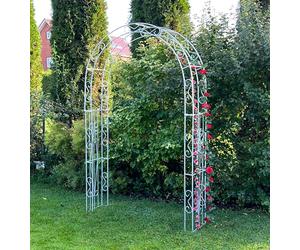 DanDiBo Arche de jardin galvanisée massive 140 cm 96522 résistante aux intempéries en fer galvanisé à chaud