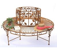 DanDiBo Banc Circulaire en métal Banc 100112 Banc de pourtour d'arbre Banquette Banc de Jardin D-140cm H-84cm