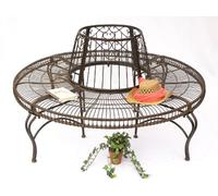 DanDiBo Banc Circulaire en métal Banc JC112404 Banc de pourtour d'arbre Banquette Banc de Jardin D-150cm H-75cm