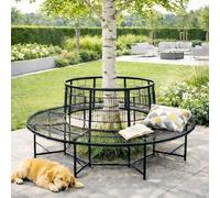 DanDiBo Banc d'arbre rond en métal résistant aux intempéries D-200 cm 96723 Banc de jardin Banc rond Banc de parc en fer forgé