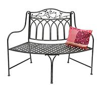 DanDiBo Banc de jardin semi-circulaire en métal résistant aux intempéries Marron 96002 125 cm
