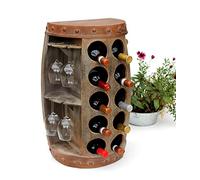 DanDiBo Casier à vin Tonneau à vin 1547 Desserte Armoire Tonneau en Bois 65cm Bar à vin, Bar Table Murale