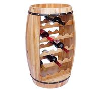 DanDiBo Casier à vin Tonneau à vin Tonneau en Bois H-81cm Nr.0370 Porte-Bouteilles Etagère Vernis Nature