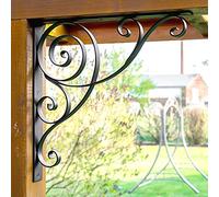 DanDiBo Console 50x50cm Contre-fiches Fer forgé Métal Equerre Console d'angle