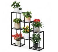 DanDiBo Escalier à fleurs d'intérieur en métal noir 6 niveaux 96578 Support moderne pour plantes Design