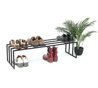 DanDiBo Étagère à chaussures en métal noir à 1 niveau 96551 - Étagère à chaussures moderne et solide