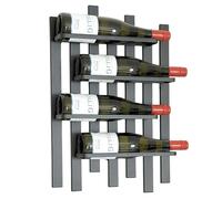 DanDiBo Étagère à vin murale en métal noir moderne 96691 Étagère à bouteilles étroite Montage mural Porte-bouteille de vin Porte-bouteille