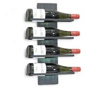 DanDiBo Étagère à vin murale en métal noir moderne 96695 - Vert - Étagère à bouteilles étroite - Montage mural - Porte-bouteille de vin
