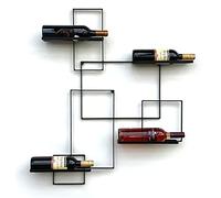 DanDiBo Casier à vin Black Line Porte-Bouteilles Métal 90cm Porte-Bouteilles Etagère Murale