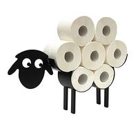 DanDiBo - Porte-rouleau de papier toilette - En métal - Mouton 3.0 - Noir - Sur pied