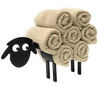 DanDiBo Porte-serviettes en métal noir avec motif mouton 3.0