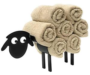 DanDiBo Porte-serviettes en métal noir avec motif mouton 3.0