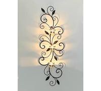 DanDiBo Support Bougie Chauffe-Plat Mural 131001 Porte Bougie Chauffe-Plat en métal 75cm Chandelier Mural Chandelier