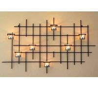 DanDiBo Support Bougie Chauffe-Plat Mural 7XXL Chandelier Mural Métal 83cm Porte Bougie Chauffe-Plat Chandelier Bougeoir