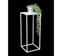 DanDiBo Tabouret à fleurs carré en métal blanc - 50-70 cm - 96482 - Colonne de fleurs moderne - 70 cm
