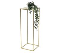 DanDiBo Tabouret à fleurs carré en métal doré 82-42 cm Support de fleurs Table d'appoint 96406 Colonne de fleurs Support moderne pour plantes Tabouret pour plantes (L: 82 cm)