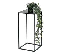 DanDiBo Tabouret à fleurs carré en métal noir - 60-50 cm - 96312 - colonne de fleurs moderne - 50 cm