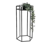 DanDiBo Tabouret à fleurs en métal noir 6 angles Table d'appoint 96453 Colonne de fleurs Tabouret pour plantes Support moderne (hauteur : 70 cm/L)