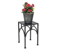 DanDiBo Tabouret à fleurs rectangulaire en métal noir 96449 - Table d'appoint - Colonne de fleurs - Tabouret pour plantes - Moderne (hauteur 28 cm/S)