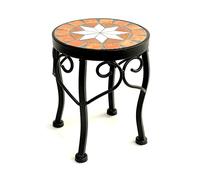 DanDiBo Tabouret Porte-Fleurs Merano Mosaïque 12014 Support de Fleurs 20 cm Tabouret Rond Table d'appoint