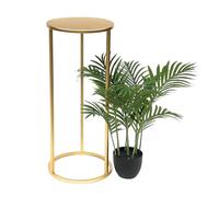 DanDiBo Tabouret pour fleurs en métal doré, rond, table d'appoint 96510, colonne de fleurs moderne, support pour plantes (70 cm)