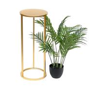 DanDiBo Tabouret pour fleurs en métal doré, rond, table d'appoint 96510, colonne de fleurs moderne, support pour plantes (60 cm)