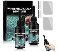 Dandin Kit Reparation Pare Brise, Kit de Réparation de Verre Fissuré, Kit De RéParation De Vitres, Voiture Réparation Pare Brise, pour Fissures, Yeux Taureau, Fissures en Forme D'étoile