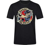 Dandy Rebelz Rockabilly T Shirt Rock N Roll Mens Tee Shirt Fashion Casual Manches Courtes(Large)