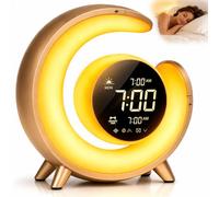 Dandy Tec Réveil Simulateur d'aube - Réveillez-Vous Naturellement avec Lumière Lever de Soleil, Sommeil Profond & Réveil sans Stress, Double Alarme, Sons Naturels