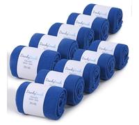 Dandytouch - Chaussettes Jersey en Coton - Bleu Roi - Chaussettes Homme Taille 39-45 - Fabriquées en Europe - Talon Pointe renforcés - Lot 10 paires - Mi hautes