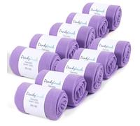 Dandytouch - Chaussettes Jersey en Coton - Parme Lilas - Chaussettes Homme Taille 39-45 - Fabriquées en Europe - Talon Pointe renforcés - Lot 10 paires - Mi hautes