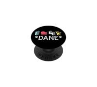 Dane Nom de Chien personnalisé Dane Pet Lover PopSockets PopGrip Adhésif