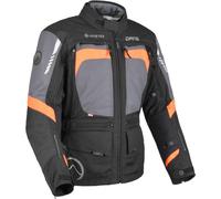 DANE Reykjavik Veste textile de moto imperméable, noir/orange, Taille 64