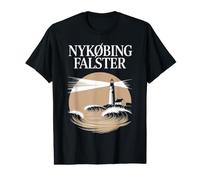 Danemark Beach City Travel Nykøbing Falster Anchor Waves T-Shirt Graphique avec Valeur