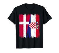 Danemark Croatie Demi-drapeau Fiers racines croates danoises T-Shirt